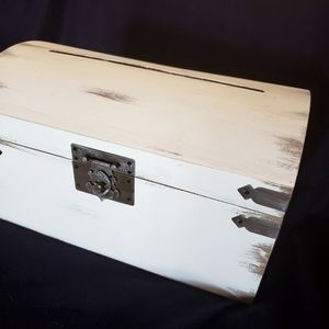 White latching wedding card box